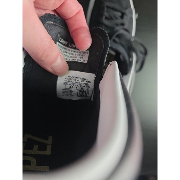 Converse Louie Lopez Pro Mid Shoes Black White 171331C Men's Size 7 Women's 8.5 - Picture 8 of 8